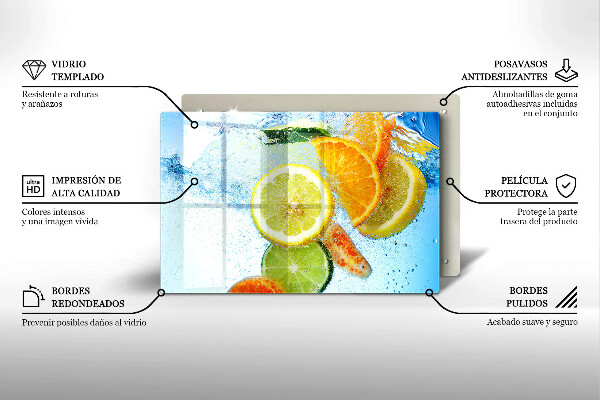 Spisskyddsplatta elegant Saftigt citrusvatten