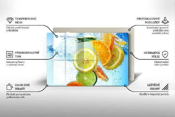 Spisskyddsplatta elegant Saftigt citrusvatten