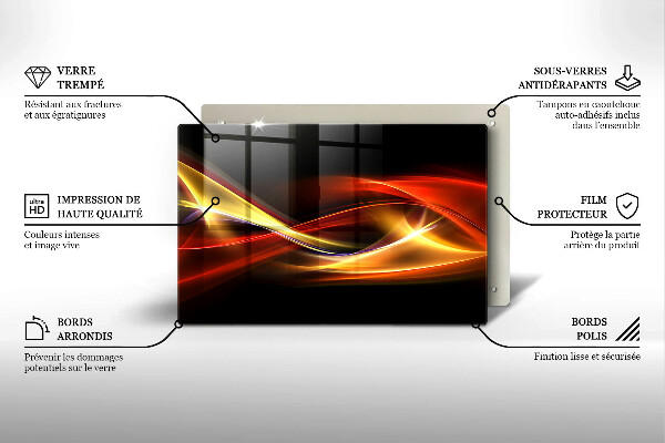 Spisskyddsplatta elegant Abstrakt rök och ljus