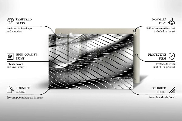 Spisskyddsplatta elegant 3D metallstruktur