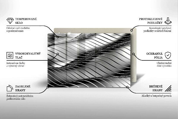 Spisskyddsplatta elegant 3D metallstruktur