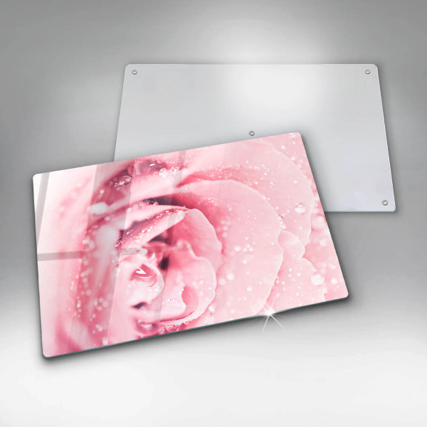 Kokkärlskydd elegant Daggdroppar och rosblomma