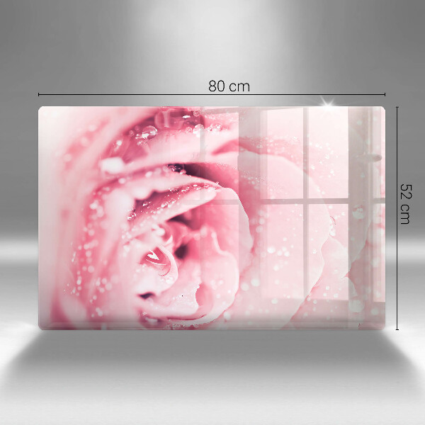 Kokkärlskydd elegant Daggdroppar och rosblomma