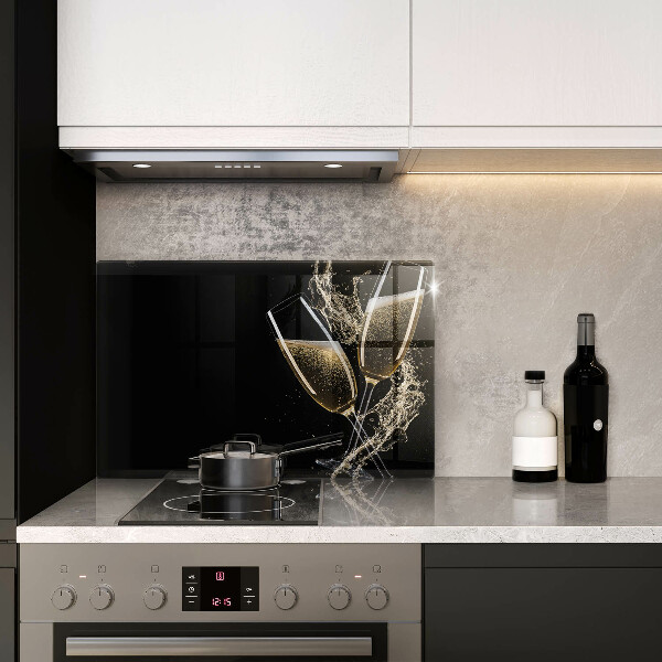 Kokkärlskydd elegant Glas champagne