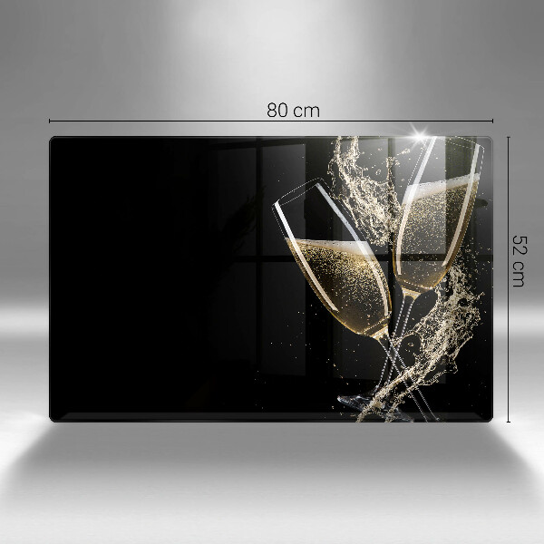 Kokkärlskydd elegant Glas champagne