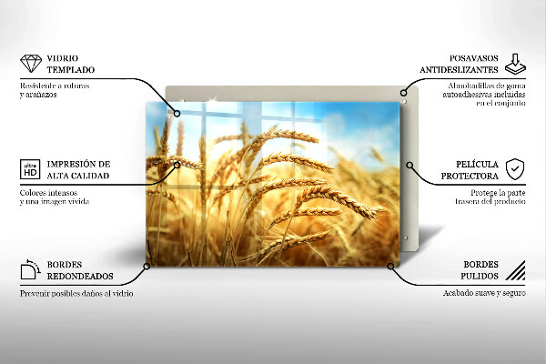 Kokkärlskydd elegant Öron av spannmål i fältet