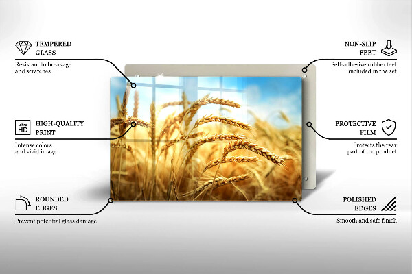 Kokkärlskydd elegant Öron av spannmål i fältet