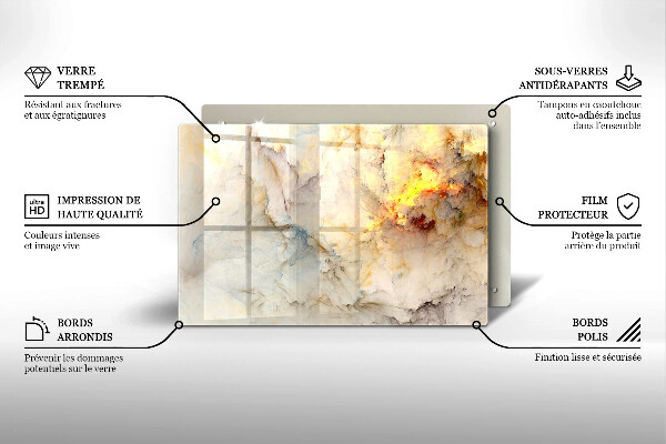 Kokkärlskydd elegant Marmorstruktur med guld