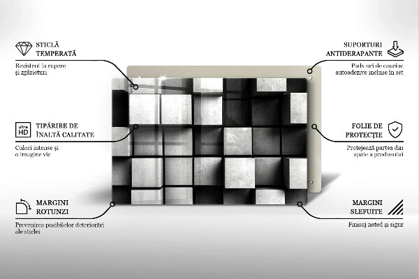 Skydd för induktionsspis elegant 3D geometri bakgrund
