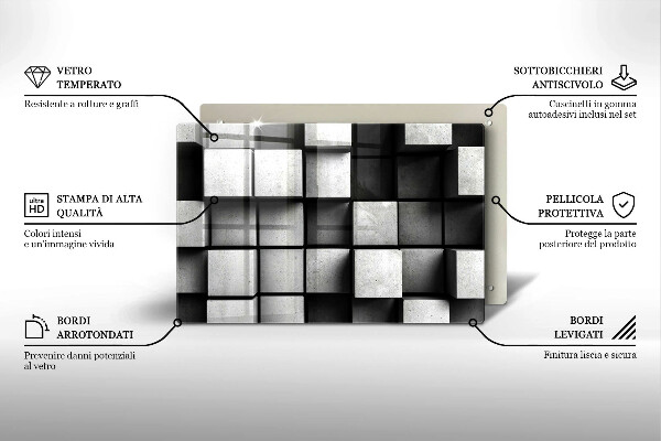 Skydd för induktionsspis elegant 3D geometri bakgrund