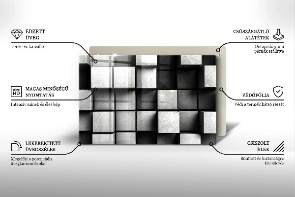 Skydd för induktionsspis elegant 3D geometri bakgrund