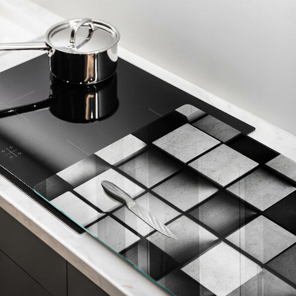 Skydd för induktionsspis elegant 3D geometri bakgrund