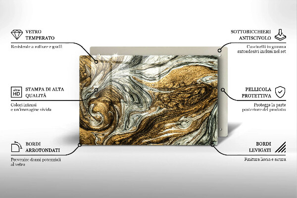 Skydd för induktionsspis elegant Rik abstraktion