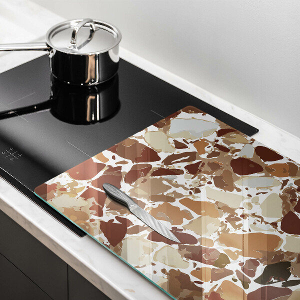 Skydd för induktionsspis elegant Sten dekorativa fläckar