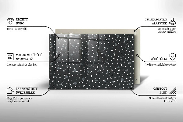 Skydd för induktionsspis elegant Dekorativ sten