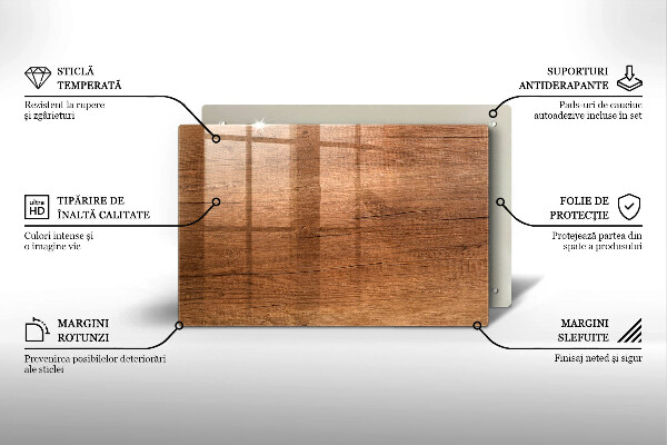 Spisskyddsplatta elegant Trästruktur