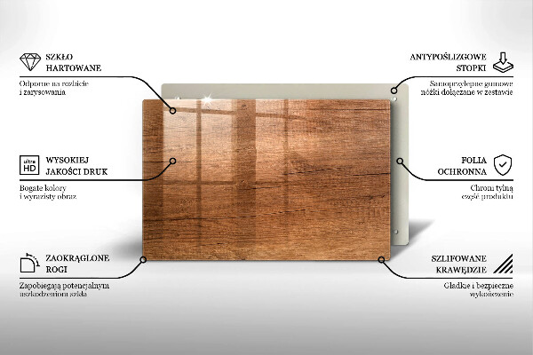 Spisskyddsplatta elegant Trästruktur