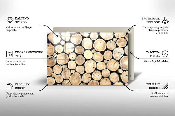 Spisskyddsplatta elegant Trästammar