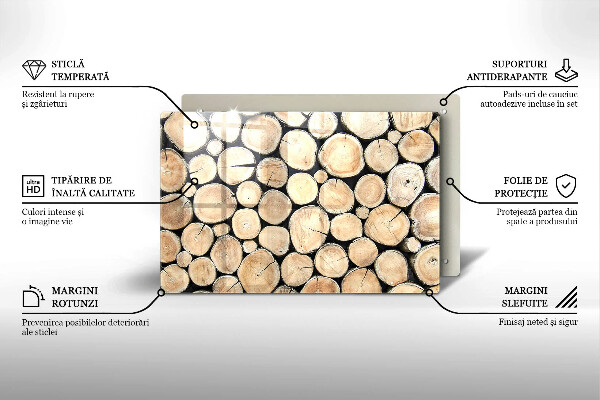 Spisskyddsplatta elegant Trästammar