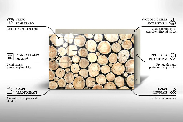 Spisskyddsplatta elegant Trästammar
