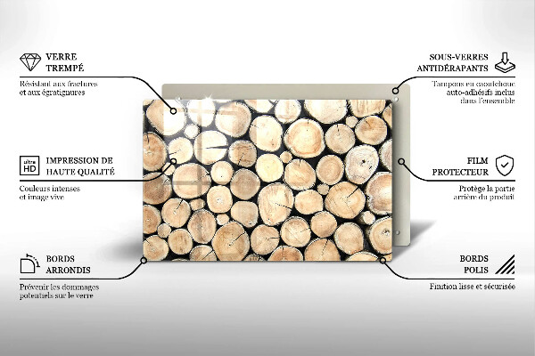Spisskyddsplatta elegant Trästammar