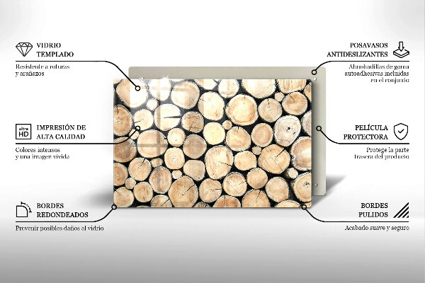 Spisskyddsplatta elegant Trästammar