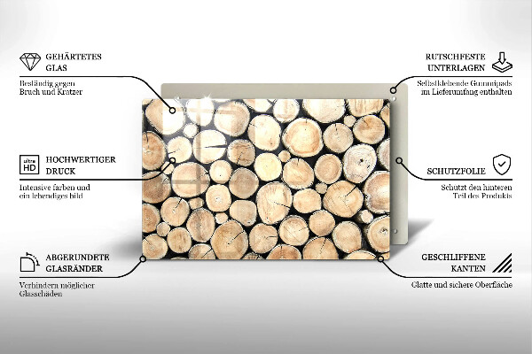 Spisskyddsplatta elegant Trästammar