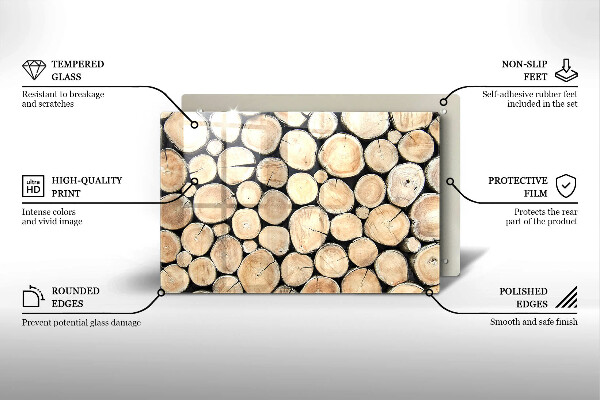 Spisskyddsplatta elegant Trästammar