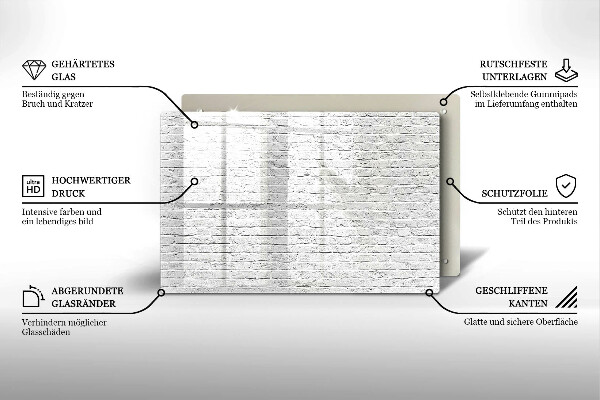 Spisskyddsplatta elegant Tegelvägg