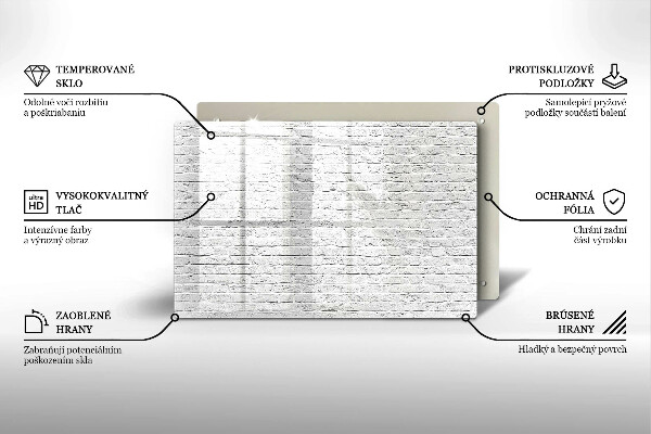 Spisskyddsplatta elegant Tegelvägg