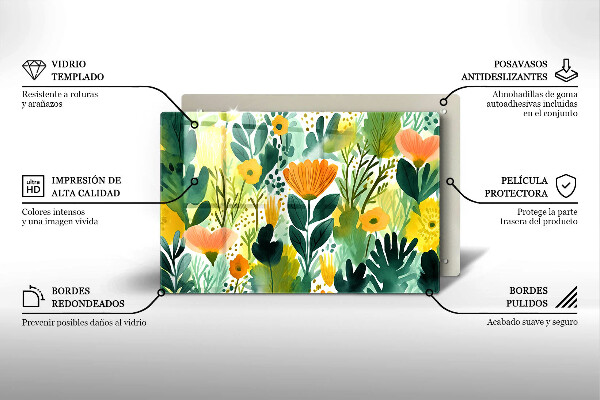 Kokkärlskydd elegant Målade blommor