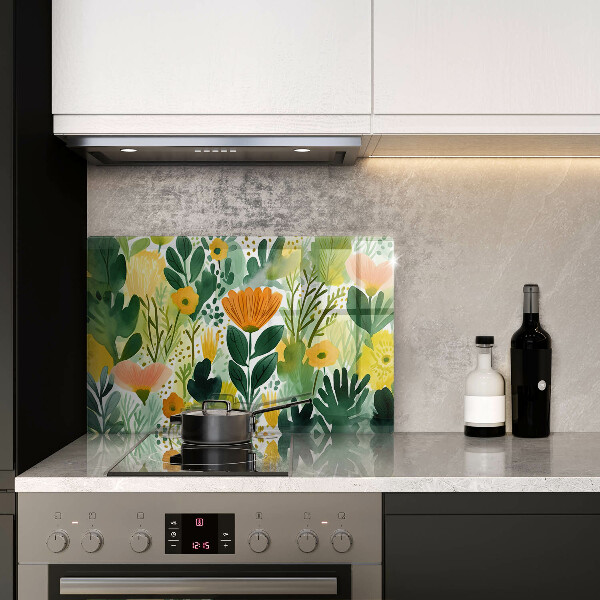 Kokkärlskydd elegant Målade blommor