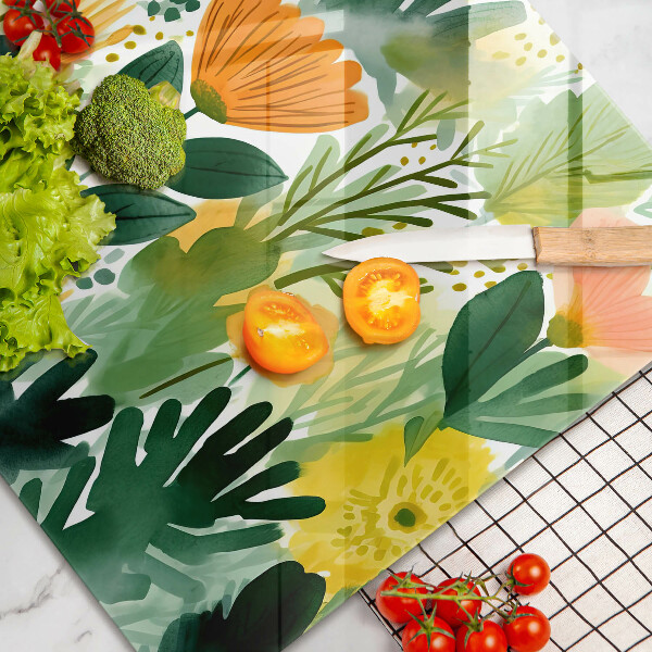 Kokkärlskydd elegant Målade blommor