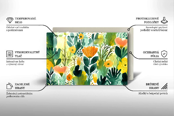 Kokkärlskydd elegant Målade blommor