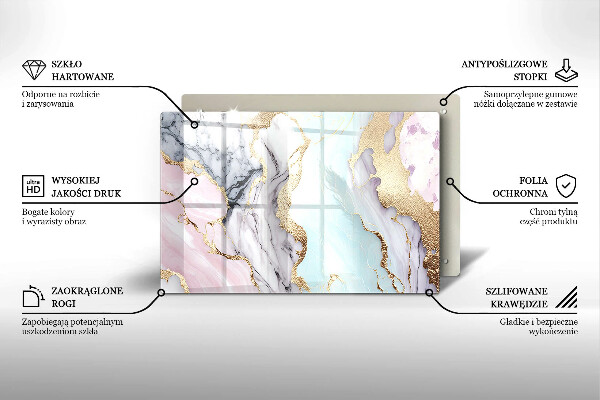 Kokkärlskydd elegant Pastell marmor