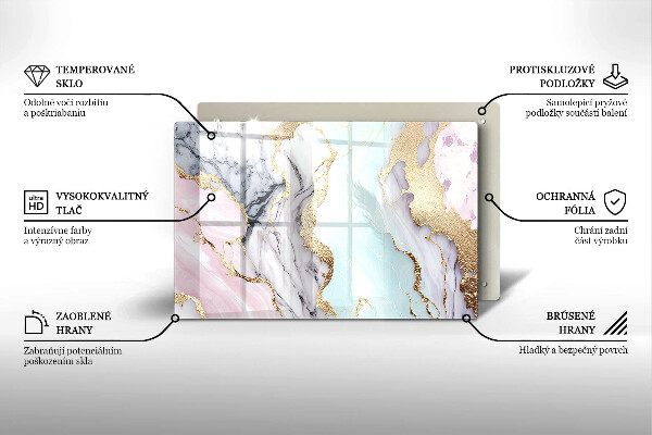 Kokkärlskydd elegant Pastell marmor