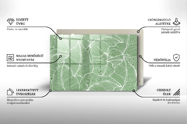 Kokkärlskydd elegant Linjära blad