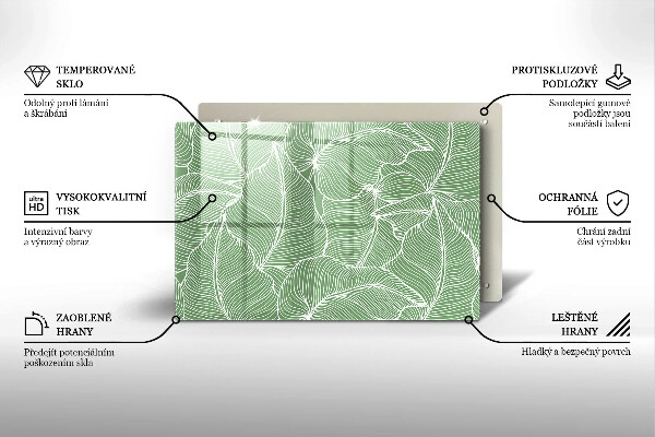 Kokkärlskydd elegant Linjära blad