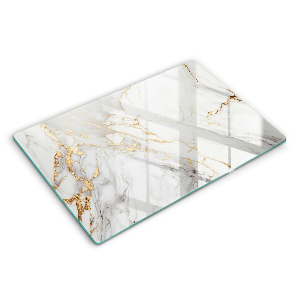 Kokkärlskydd elegant Ljus marmor med guld