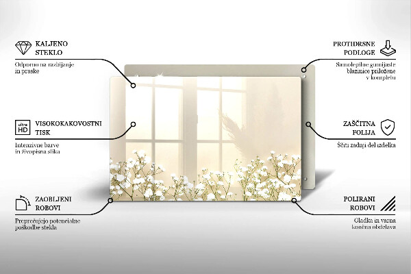 Kokkärlskydd elegant Bohoblommor i gips