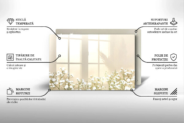 Kokkärlskydd elegant Bohoblommor i gips