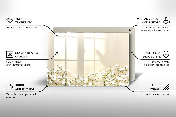 Kokkärlskydd elegant Bohoblommor i gips