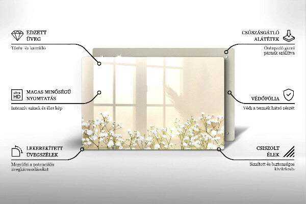 Kokkärlskydd elegant Bohoblommor i gips