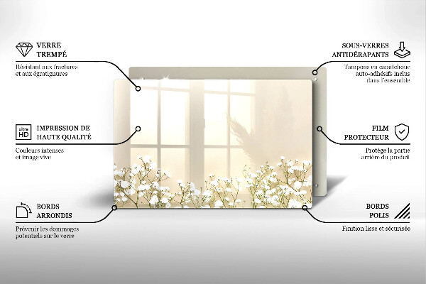 Kokkärlskydd elegant Bohoblommor i gips