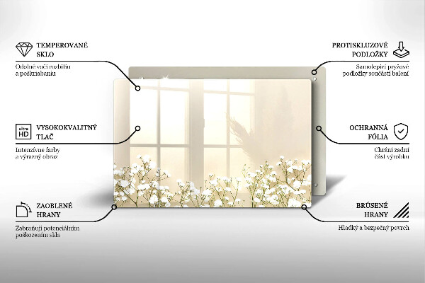 Kokkärlskydd elegant Bohoblommor i gips