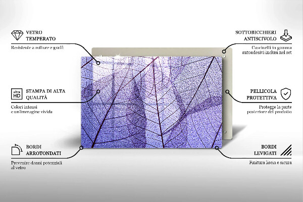 Kokkärlskydd elegant Blad med ådror