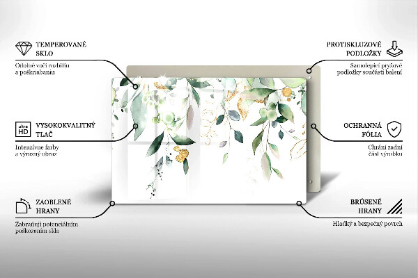 Kokkärlskydd elegant Akvarell blad