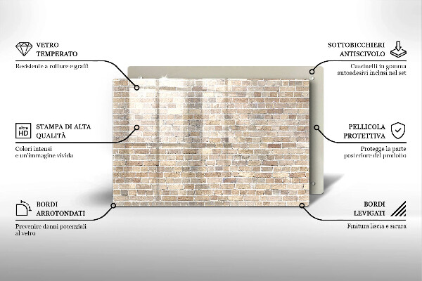 Kokkärlskydd elegant Ljus tegelvägg