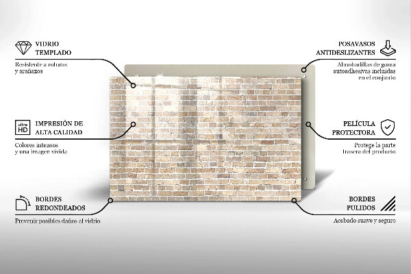 Kokkärlskydd elegant Ljus tegelvägg