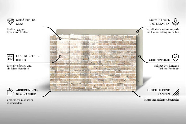 Kokkärlskydd elegant Ljus tegelvägg
